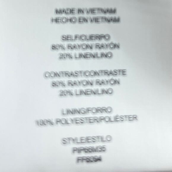 Fig + Flower New Midi Dress V-neck Puff Sleeve Cream Multi Women’s Size Small - Picture 10 of 13